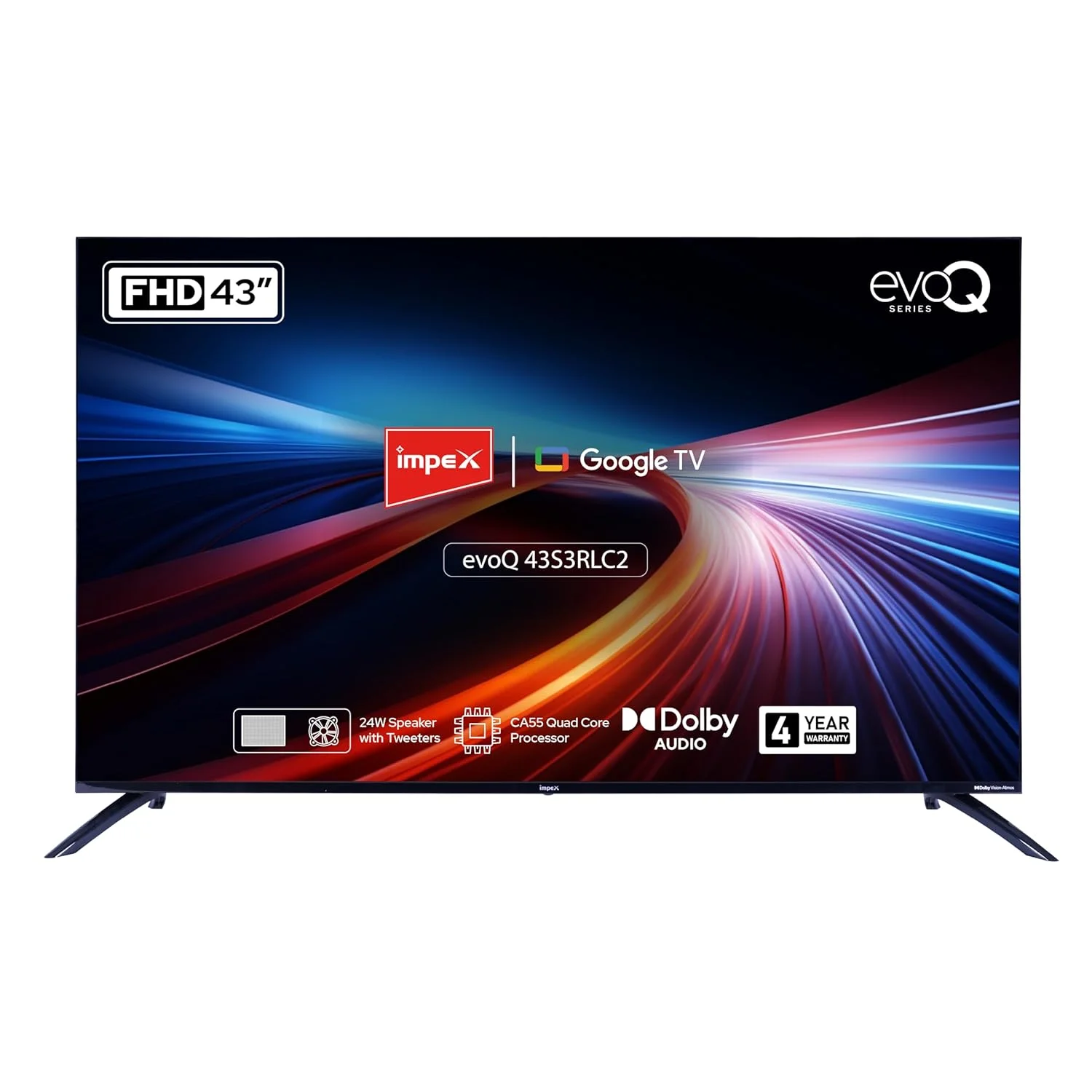 Impex EvoQ 43S3RLC2 43" Bezel-Less FHD Smart Android Google TV
