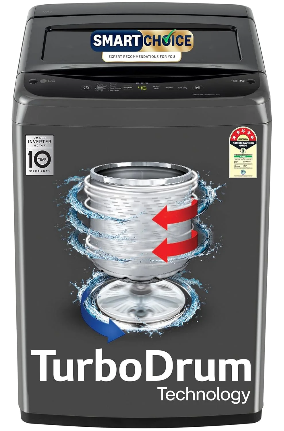 LG T70VBMB1Z 7 kg 5 Star Smart Inverter Fully Automatic Top Load Washing Machine